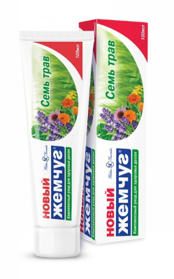 Новый Жемчуг зубная паста семь трав 100мл