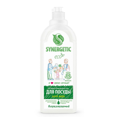 Synergetic гель для мытья посуды алоэ вера 1 л
