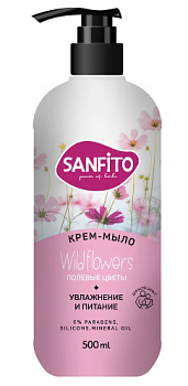 СХЗ SANFITO жидкое крем мыло energy sensitive полевые цветы 500 мл