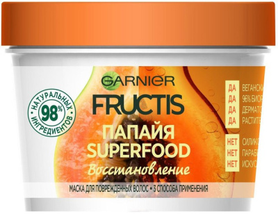 Fructis маска Superfood папайя 390мл