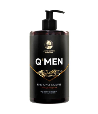 Q’men гель для душа мужской энергия природы, 640 мл
