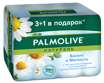 Palmolive мыло баланс и мягкость ромашка и витамин Е 4шт по 90г