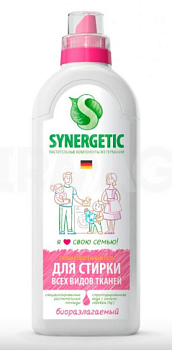 SYNERGETIC средство моющее биоразлагаемое синтетическое жидкое для стирки белья  1л.