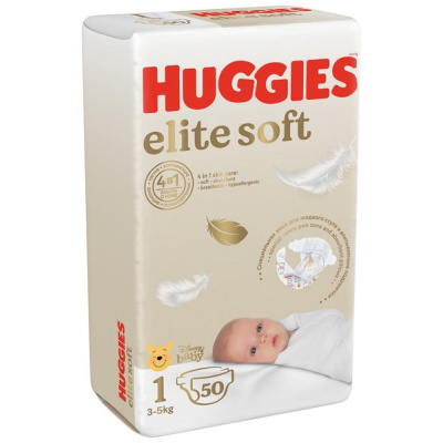 HUGGIES Элит Софт Подгузники 1 (3-5 кг) 50шт NEW