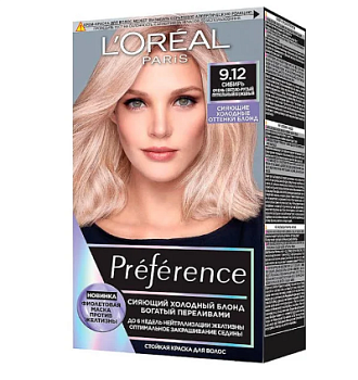 L'oreal Preference cool blonds 9.12 siberia 950