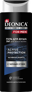 Deonica for men гель для душа active protection 250 мл