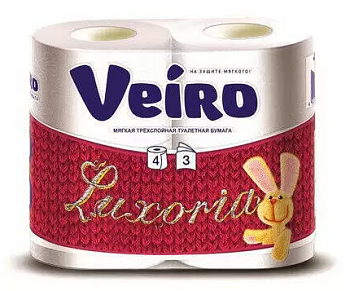 Veiro туалетная бумага Luxoria 3-х слойная Aroma 4 шт