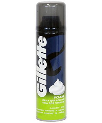 Пена для бритья GILLETTE 200мл (лимон)