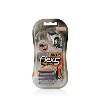 BIC FLEX 5 HYBRID Станок+2 кассеты (пять лезвий)