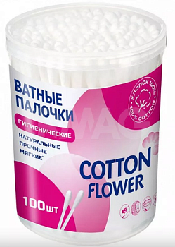 Cotton Flower ватные палочки в банке 100 шт