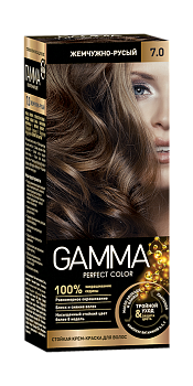 Gamma Perfect Hair стойкая крем краска тон 7.0 жемчужно русый