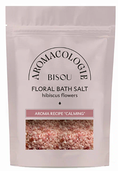 Bisou Aromacologie соль для ванны успокаивающая гибискус 330 гр