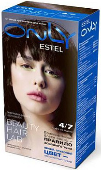 ESTEL ONLY Стойкая краска-гель для волос 4/7 Шатен коричневый