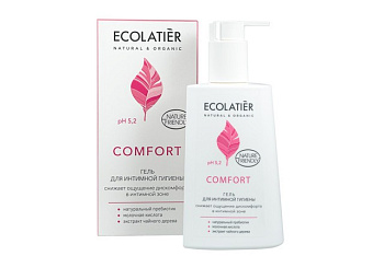 Ecolatier Гель для интимной гигиены Comfort с молочной кислотой и пробиотиком, 250 мл