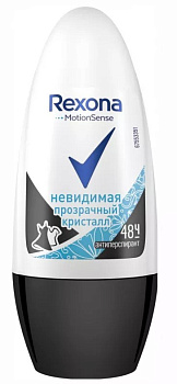 Rexona антиперспирант-дезодорант Прозрачный кристалл Невидимый шариковый 50мл
