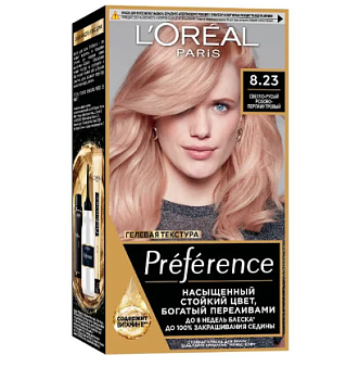 L'oreal Preference краска для волос 8.23 розовое золото