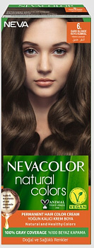 Nevacolor Natural Colors стойкая крем краска для волос 6. DARK BLONDE тёмно русый