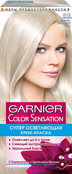 Краска для волос GARNIER Color Sensational 910 Пепельно-серебристый блонд