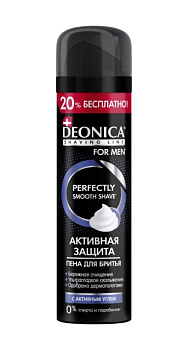 Deonica for men пена для бритья Активная защита с черным углём 240 мл.