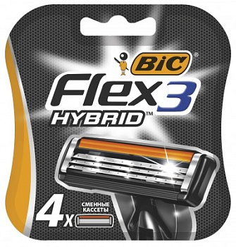 BIC FLEX 3 HYBRID Кассеты (4 шт)