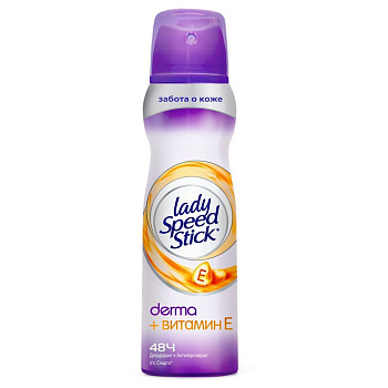 Lady Speed Stick дезодорант-антиперспирант спрей Derma Витамин Е 150мл
