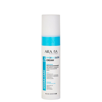 ARAVIA Professional Крем-уход восстанавливающий для глубокого увлажнения сухих и обезвоженных волос Hydra Gloss Cream, 250 мл