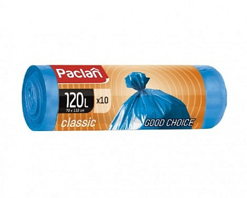 Paclan мешки для мусора Standart голубые 120л 10шт