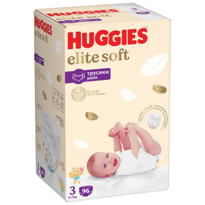 Huggies Soft подгузники трусики 6-11 кг 3 размер 96 шт