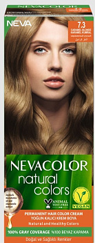 Nevacolor Natural Colors стойкая крем краска для волос 7.3 CARAMEL BLONDE карамельный русый