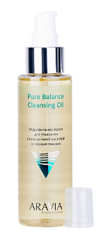 ARAVIA Professional гидрофильное масло для умывания с салициловой кислотой и чёрным тмином pure balance cleansing oil 110 мл