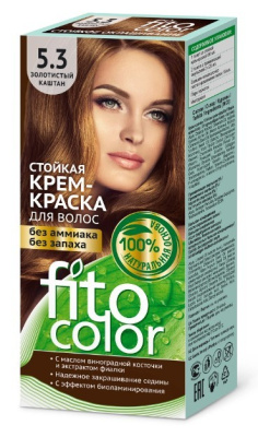 Фитокосметик краска для волос тон 5.3 Золотистый каштан Уценка