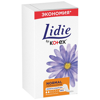 Lidie by kotex нормал deo ежедневные прокладки 50 шт