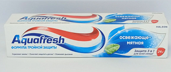Aquafresh зубная паста освежающе-мятная 100мл Уценка