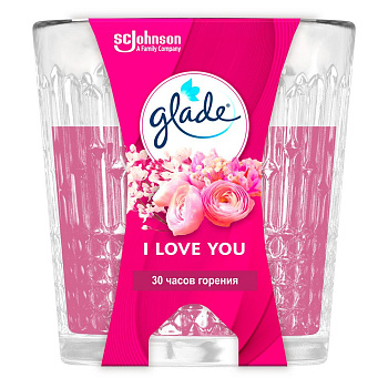 Glade ароматизированная свеча i love you 130 г