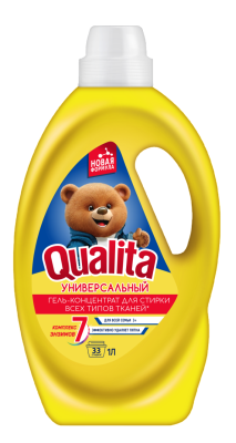 Qualita гель для стирки всех типов белья универсальный флакон 1000 мл