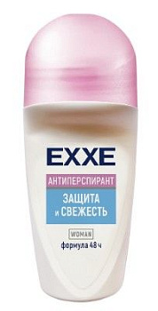 EXXE женский дезодорант антиперспирант защита и свежесть 50 мл ролик