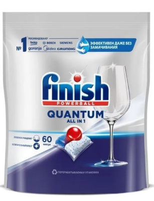 Finish капсулы для посудомоечных машин quantum ultimate 60 шт