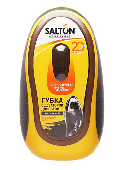 Salton губка с дозатором для обуви из гладкой кожи чёрный