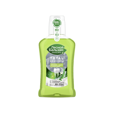 Лесной бальзам ополаскиватель для полости рта тройной эффект с алоэ и белым чаем 250 мл