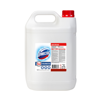 Доместос отбеливатель универсальный белоснежный 5 л Уценка