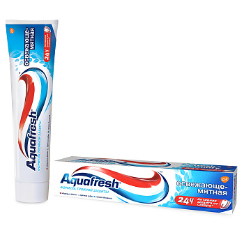 Aquafresh зубная паста освежающе-мятная 100мл
