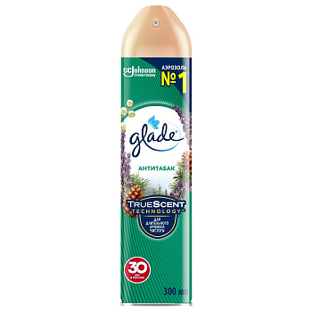 Glade освежитель воздуха аэрозоль антитабак 300 мл