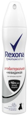 Рексона део спрей антибактер и невидимый на чёрном и белом 150 мл