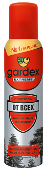 Gardex Extreme Аэрозоль-репеллент от всех летающих кровососущих насекомых и клещей 150мл