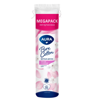 Aura ватные диски 150 шт