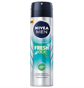 Nivea део спрей мужской fresh kick men 150 мл