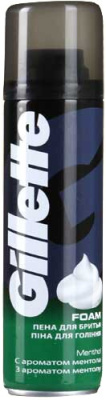 Пена для бритья GILLETTE 200мл (с ароматом ментола)