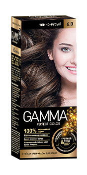 Gamma Perfect Hair стойкая крем краска тон 6.0 темно русый