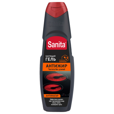 Sanita гель для чистки кухонных плит антижир 500 мл Уценка