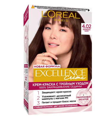 L'oreal Excellence 4.02 пленительный каштан